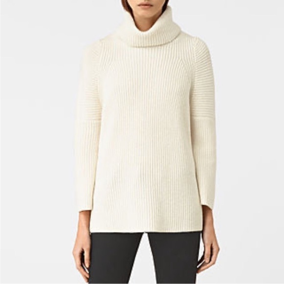All Saints Jago Roll Neck Wool and Alpaca Blend Sweater. Quiet luxury. Minimal - Picture 14 of 14